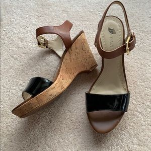 Ellen Tracy Patsy leather/ cork heels